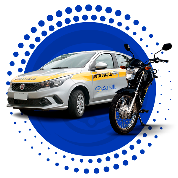 Veículos da Autoescola Anil - carro e moto